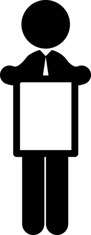 Man Holding Blank Publicity Space Outline Svg File, Free Vectors File